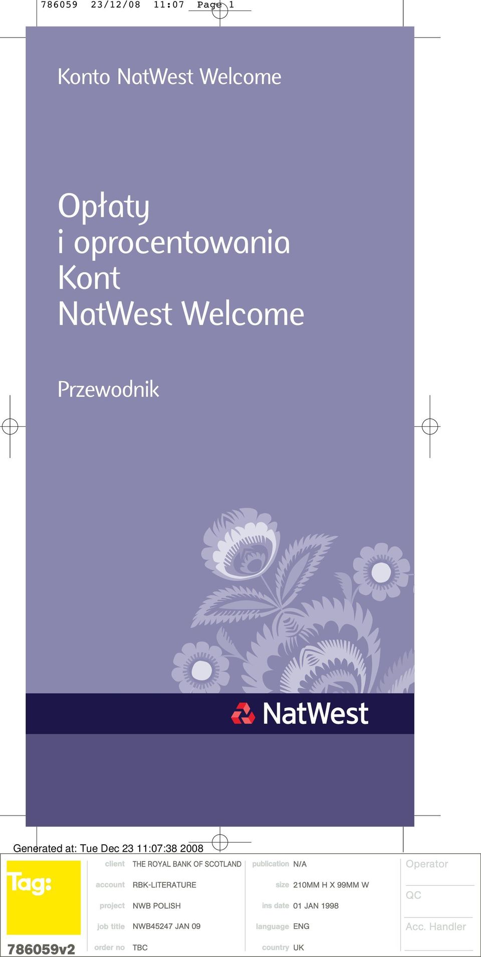 Opłaty i oprocentowania