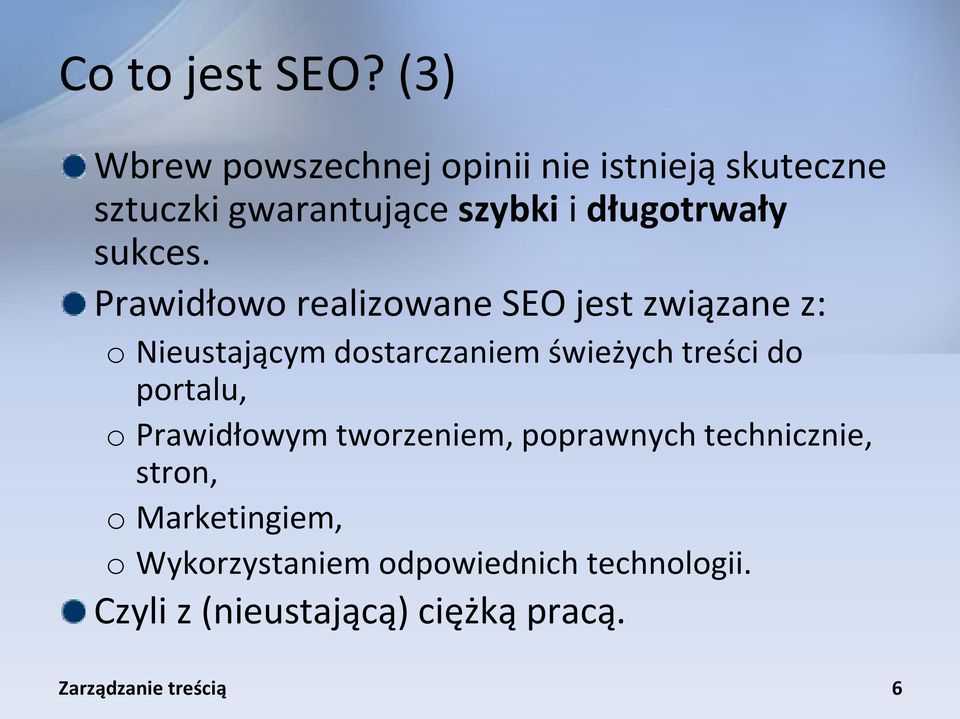 długotrwały sukces.
