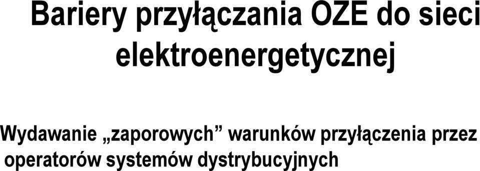 zaporowych warunków przyłączenia