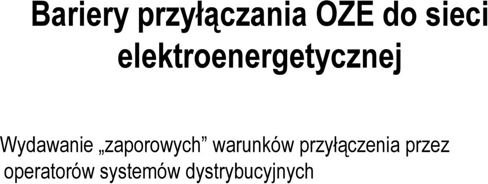 zaporowych warunków przyłączenia