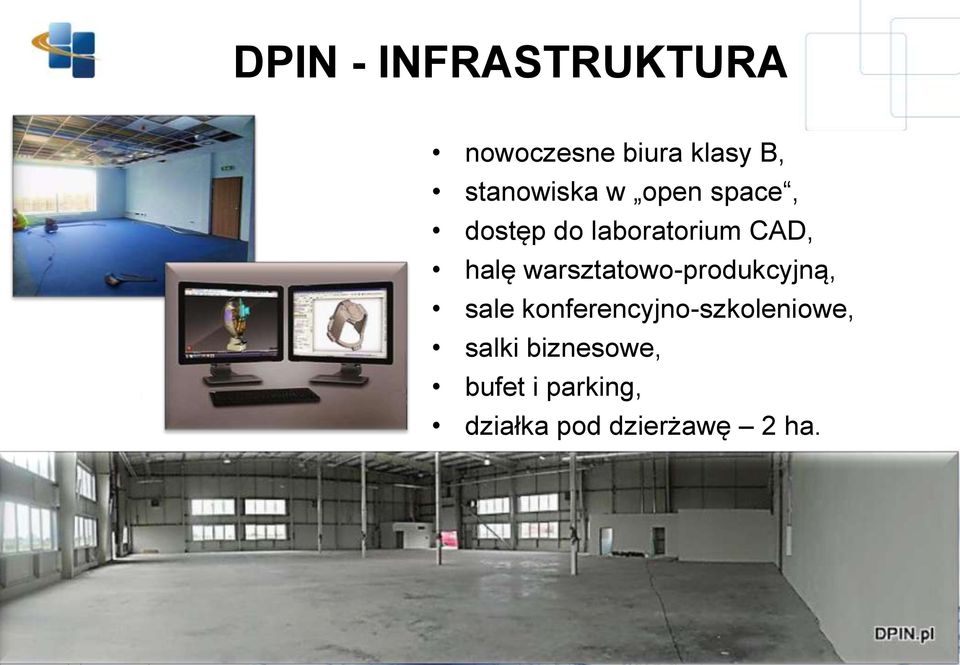 halę warsztatowo-produkcyjną, sale