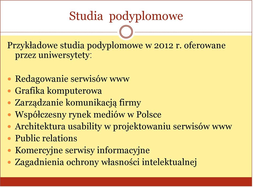 Zarządzanie komunikacją firmy Współczesny rynek mediów w Polsce Architektura