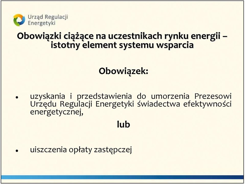 przedstawienia do umorzenia Prezesowi Urzędu Regulacji