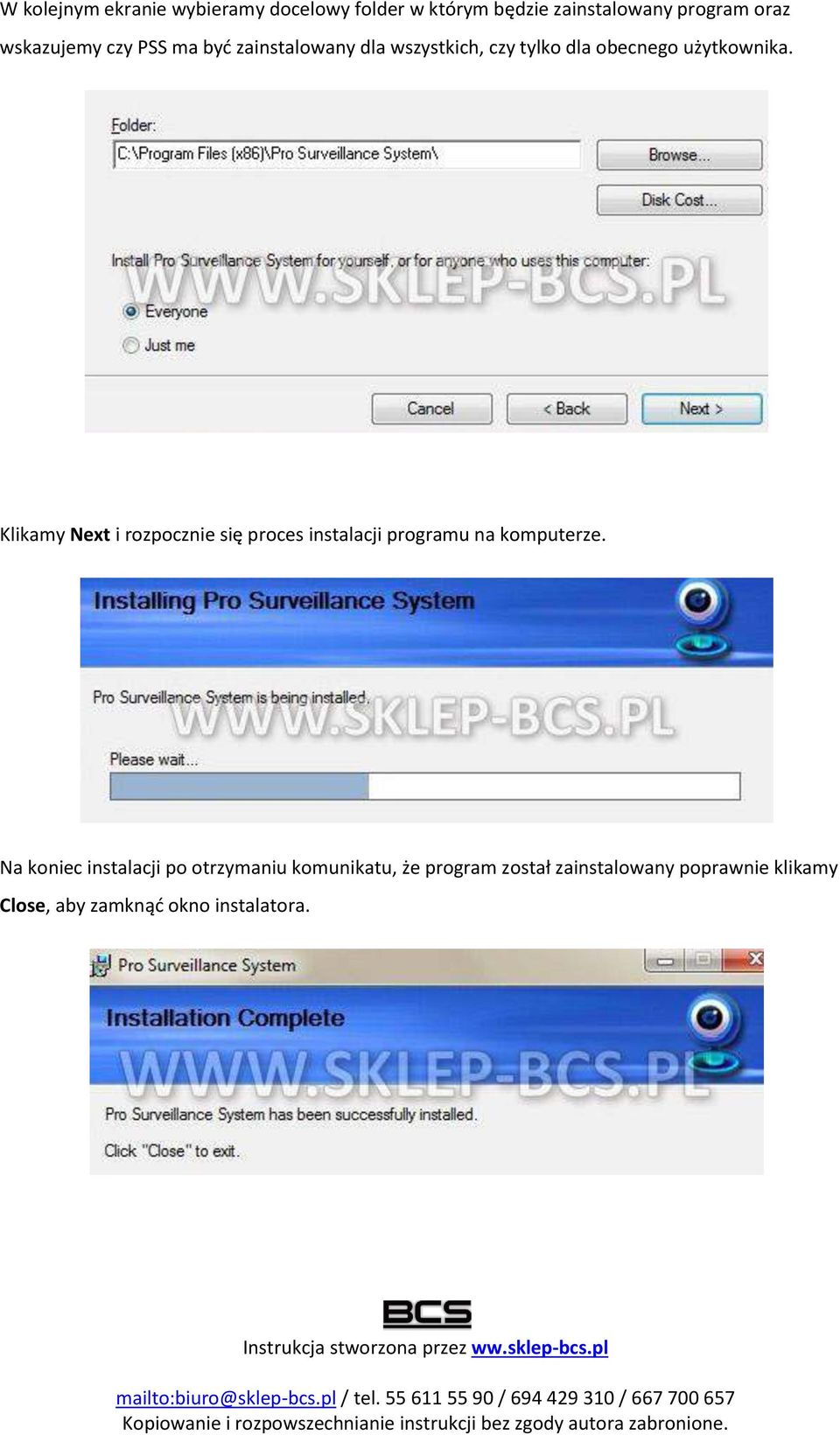 Klikamy Next i rozpo z ie się pro es instalacji programu na komputerze.