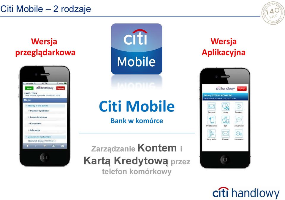 Citi Mobile Bank w komórce