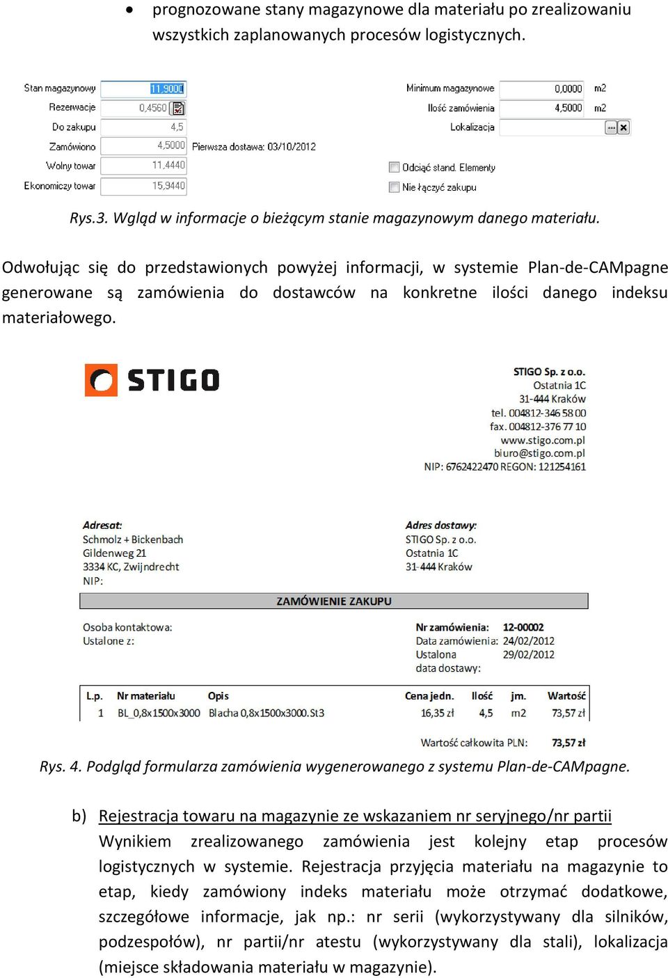 Podgląd formularza zamówienia wygenerowanego z systemu Plan-de-CAMpagne.