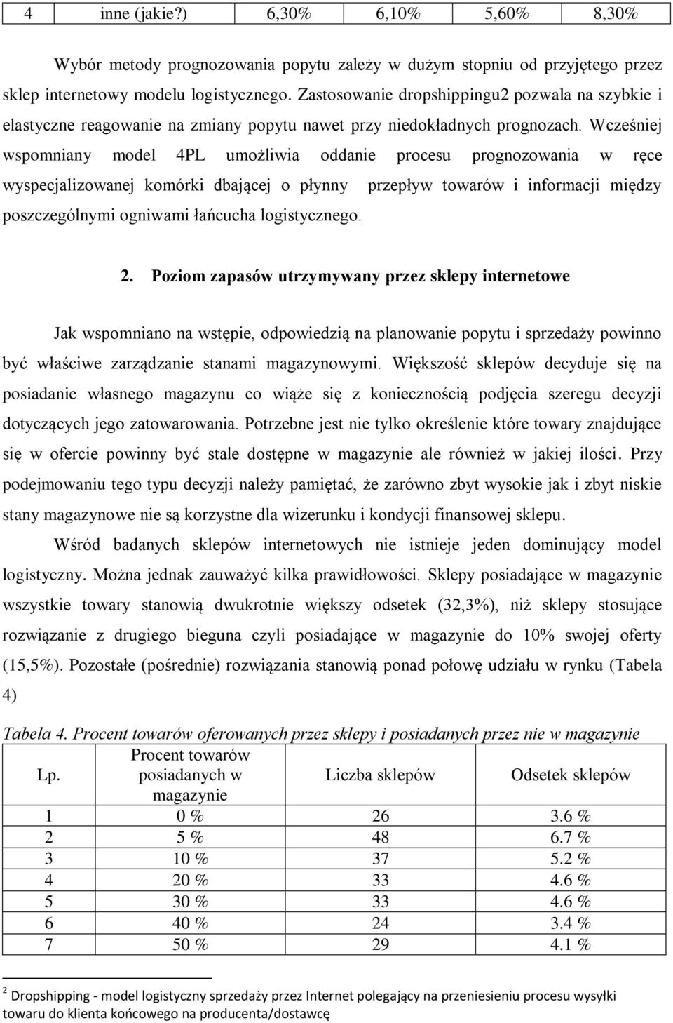 Wcześniej wspomniany model 4PL umożliwia oddanie procesu prognozowania w ręce wyspecjalizowanej komórki dbającej o płynny przepływ towarów i informacji między poszczególnymi ogniwami łańcucha