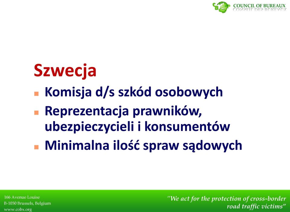 prawników, ubezpieczycieli i
