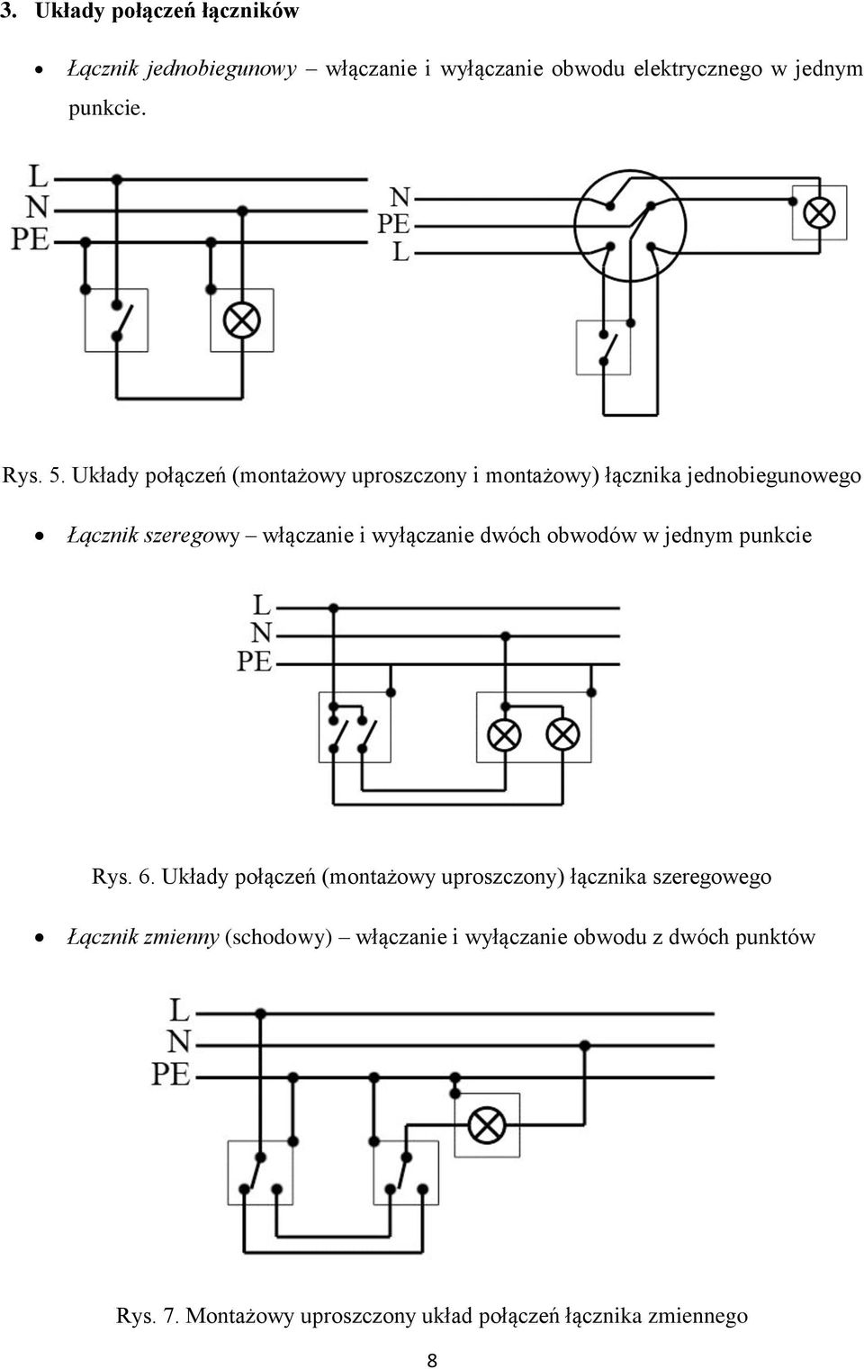 wyłączanie dwóch obwodów w jednym punkcie Rys. 6.