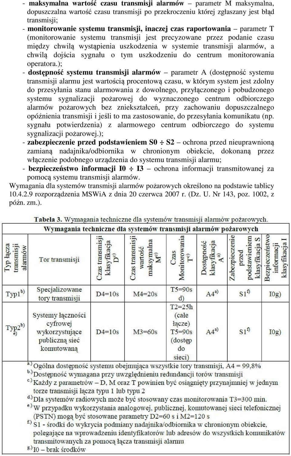 sygnału o tym uszkodzeniu do centrum monitorowania operatora.