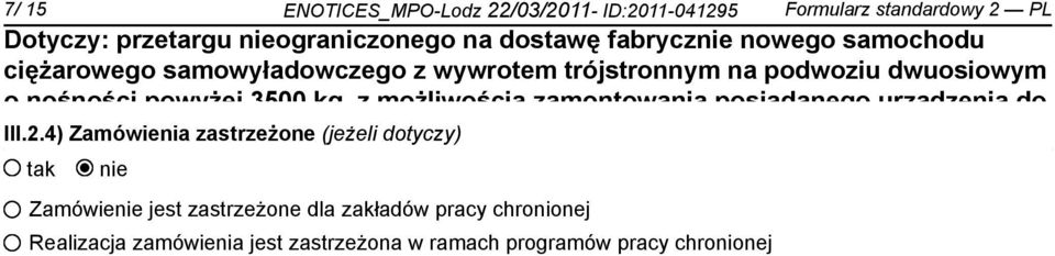 z mżliwścią zamntwania psiadaneg urządzenia d serwiswania III.2.