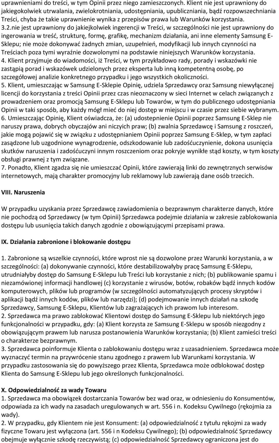 Warunków korzystania. 3.2.