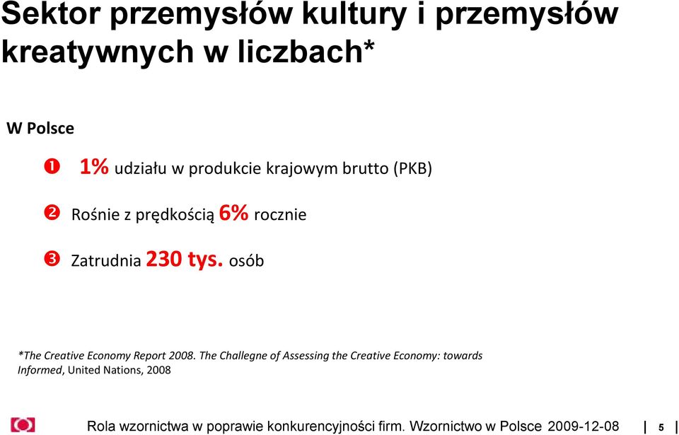 osób *The Creative Economy Report 2008.