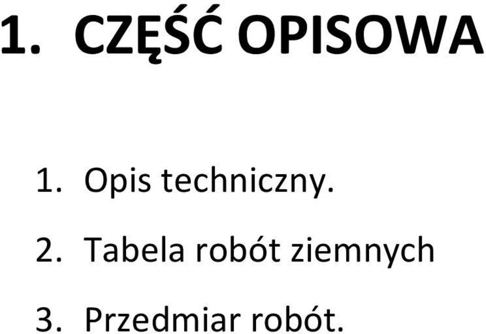 Tabela robót