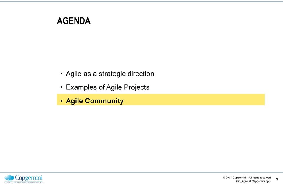 Examples of Agile