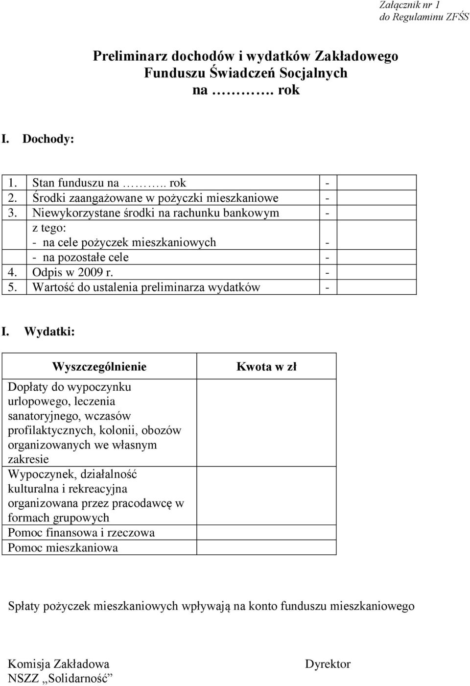 Wartość do ustalenia preliminarza wydatków - II.