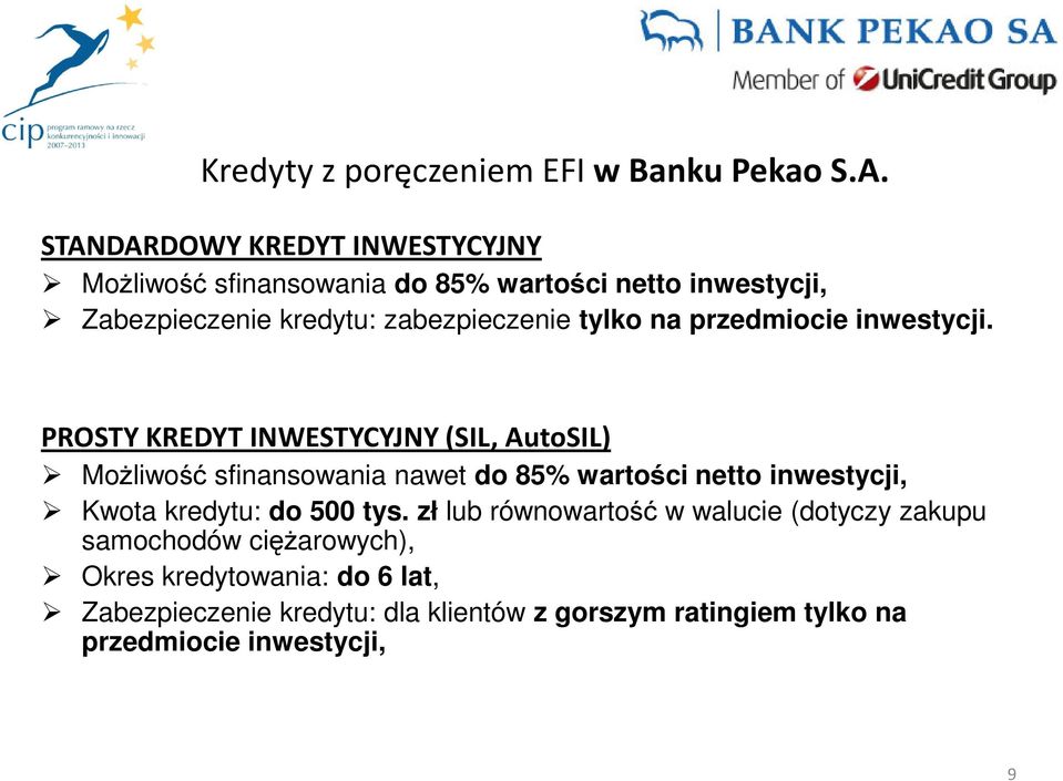 tylko na przedmiocie inwestycji.