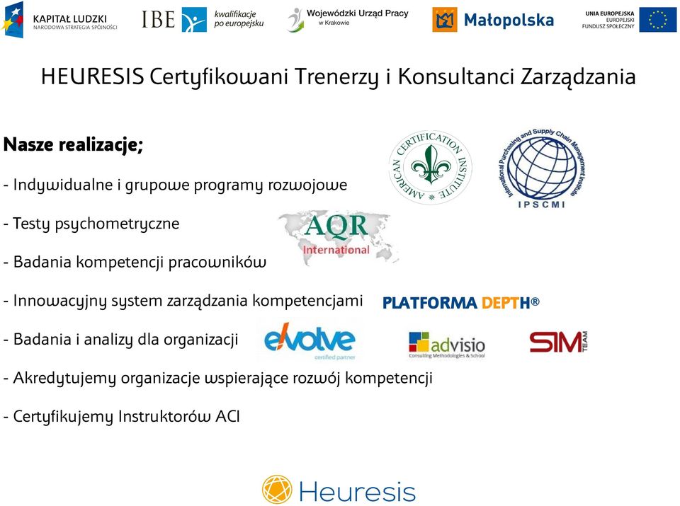 Innowacyjny system zarządzania kompetencjami PLATFORMA DEPTH - Badania i analizy dla