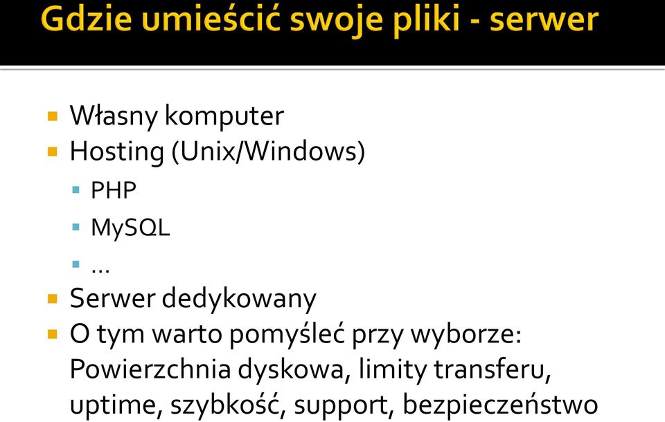 przy wyborze: Powierzchnia dyskowa, limity