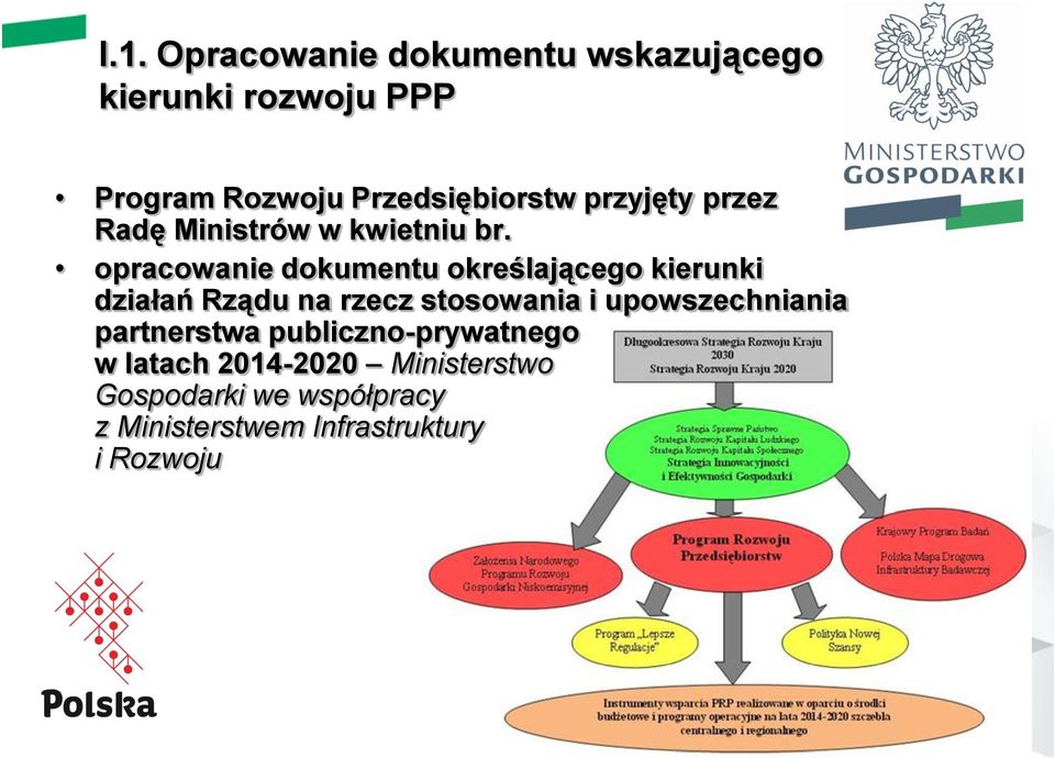 opracowanie dokumentu określającego kierunki działań Rządu na rzecz stosowania i