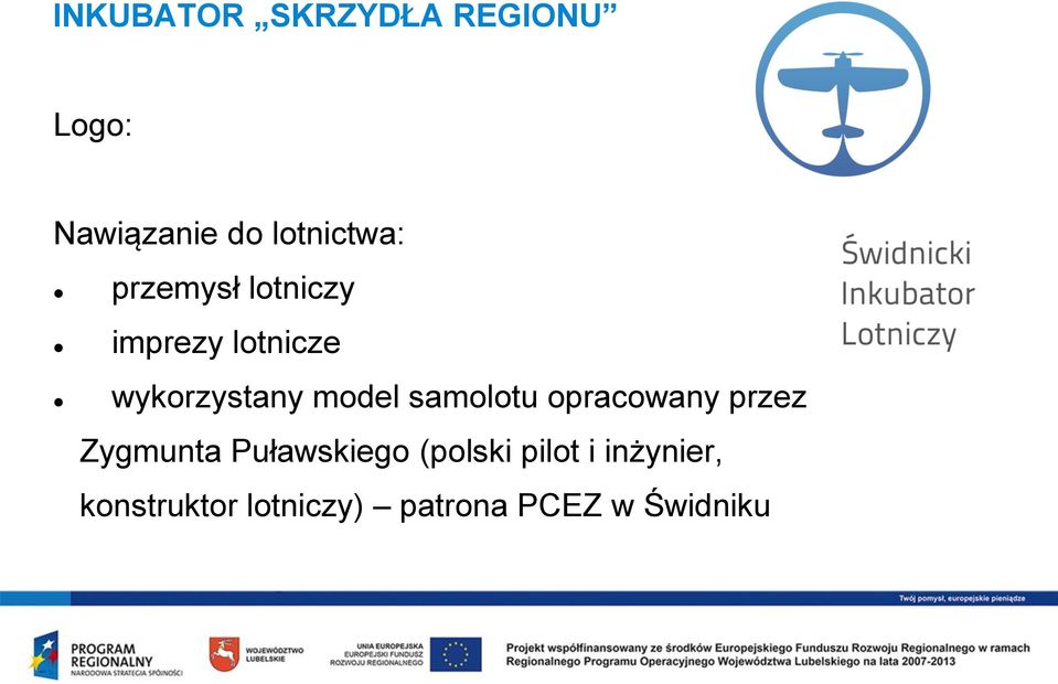 samolotu opracowany przez Zygmunta Puławskiego (polski