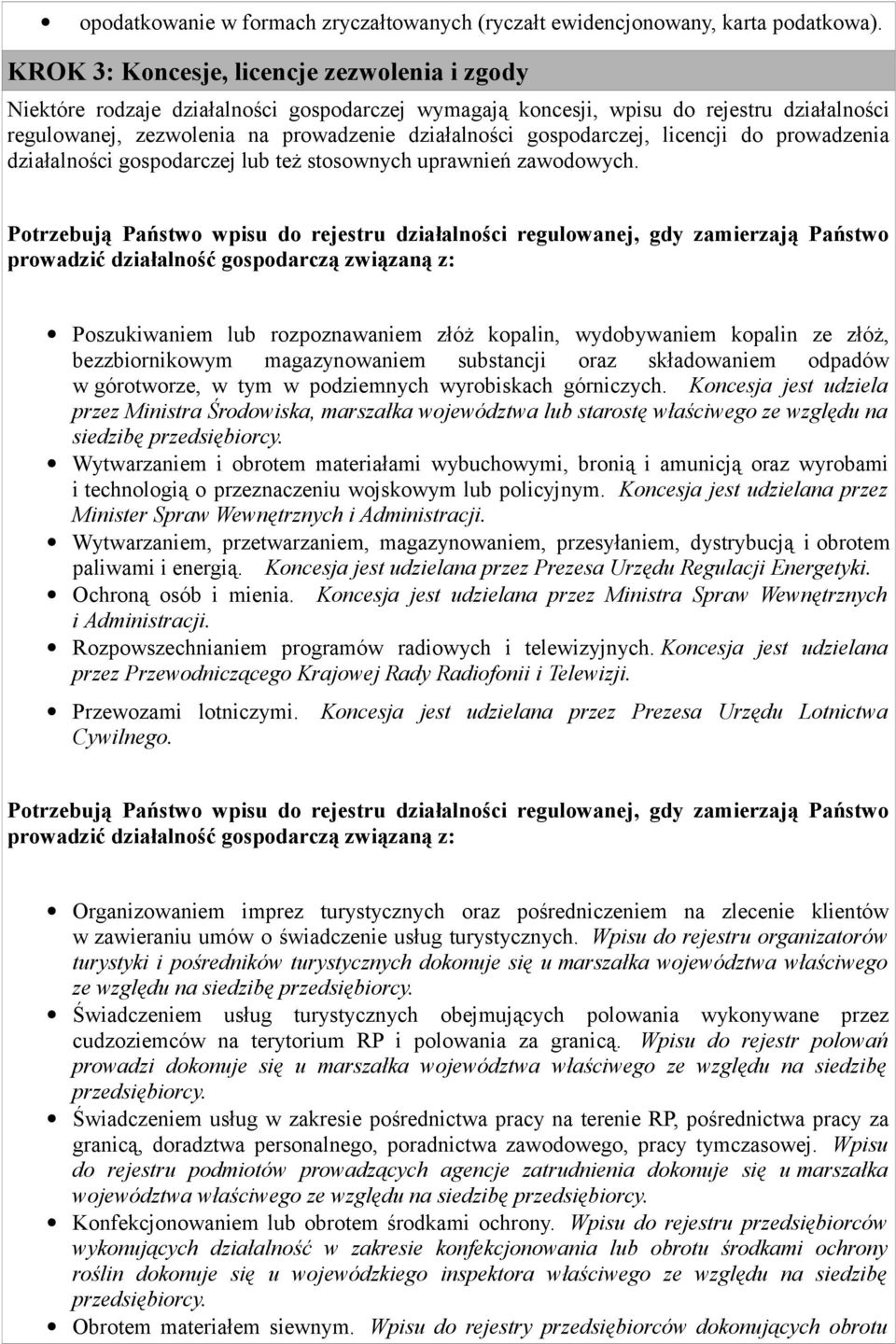 gospodarczej, licencji do prowadzenia działalności gospodarczej lub też stosownych uprawnień zawodowych.