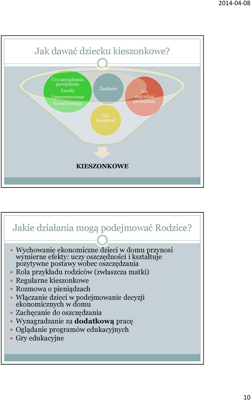 podejmować Rodzice?