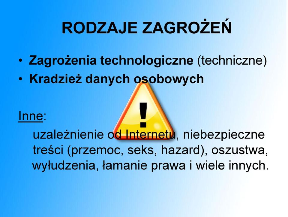 uzależnienie od Internetu, niebezpieczne treści