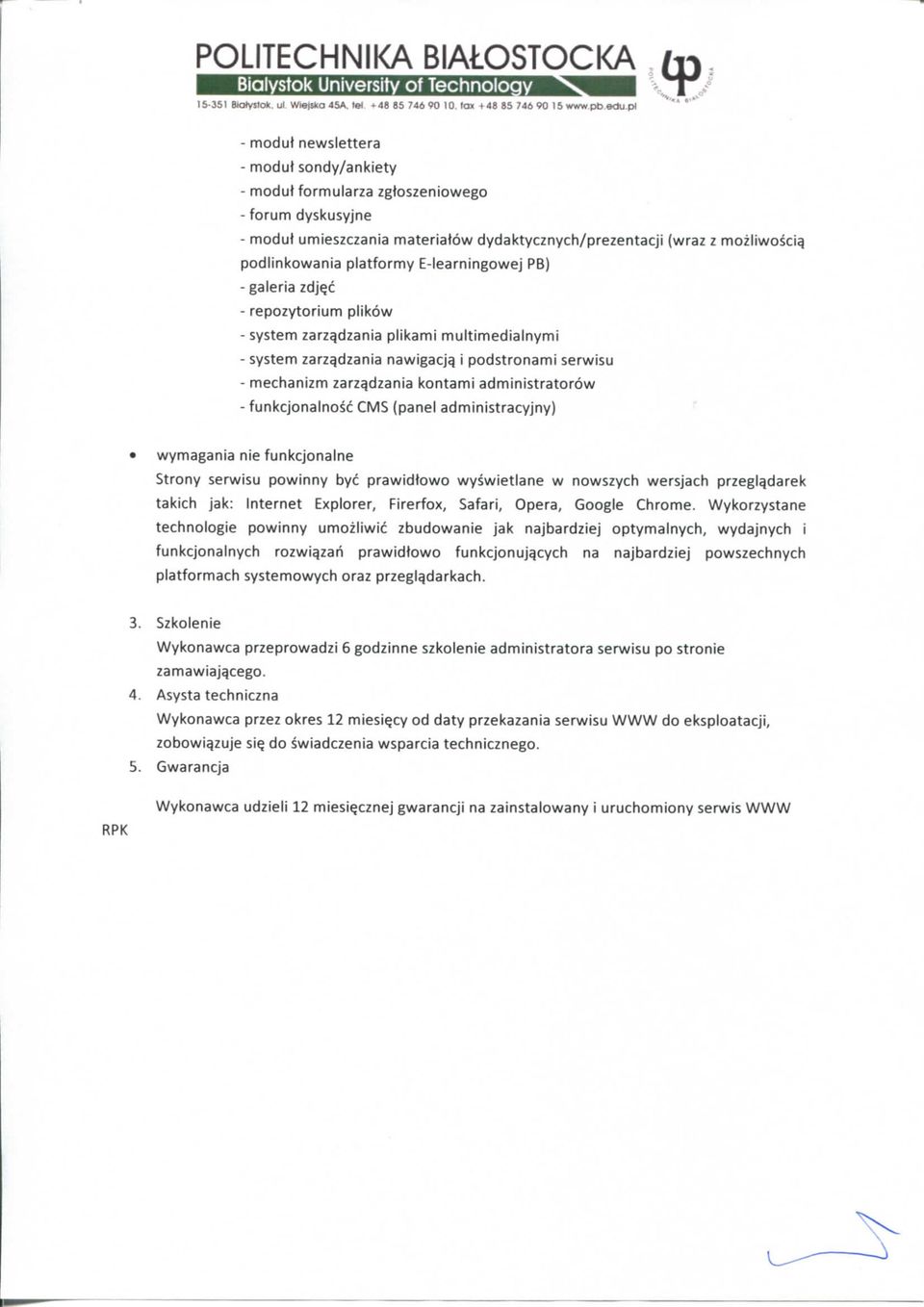 E-learningowej PB) -galeria zdje_c - repozytorium plikow - system zarzqdzania plikami multimedialnymi - system zarza_dzania nawigacj$ i podstronarni serwisu - mechanizm zarza.