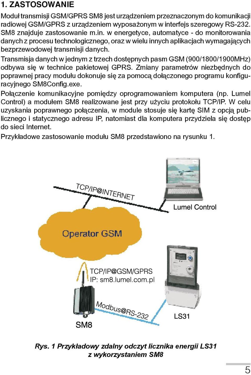 w energetyce, automatyce - do monitorowania danych z procesu technologicznego, oraz w wielu innych aplikacjach wymagających bezprzewodowej transmisji danych.
