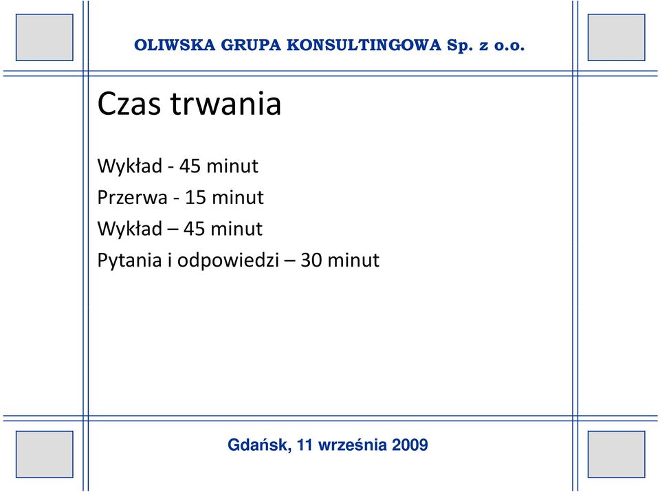 Wykład 45 minut