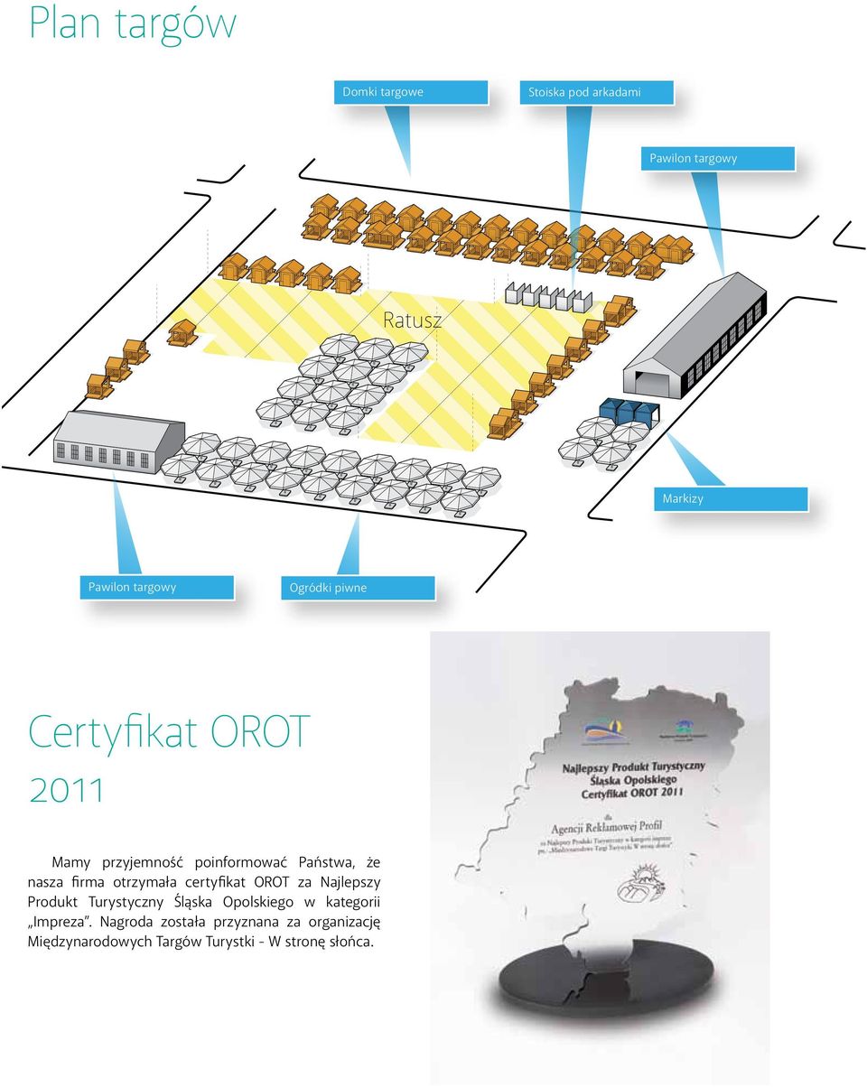 otrzymała certyfikat OROT za Najlepszy Produkt Turystyczny Śląska Opolskiego w kategorii