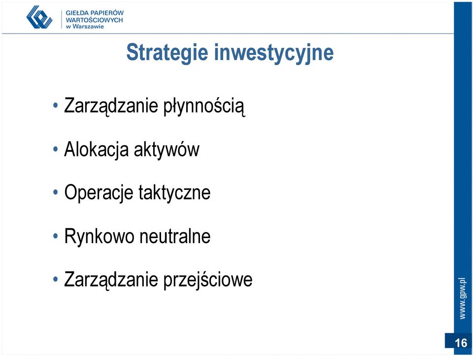 aktywów Operacje taktyczne