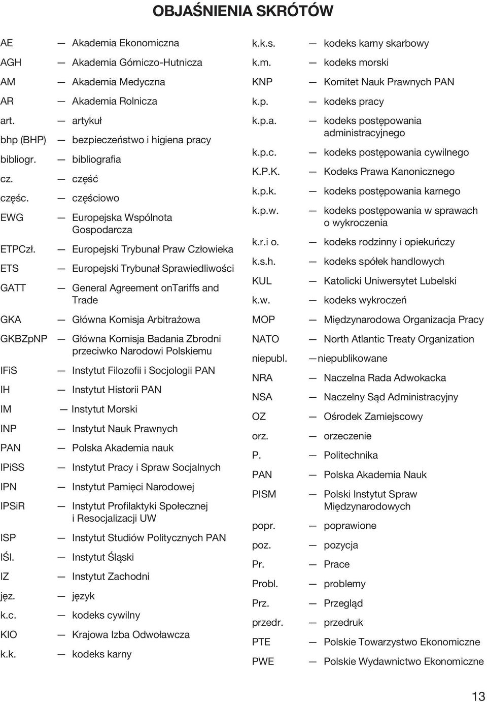 ETS GATT GKA bibliografia część częściowo Europejska Wspólnota Gospodarcza Europejski Trybunał Praw Człowieka Europejski Trybunał Sprawiedliwości General Agreement ontariffs and Trade Główna Komisja
