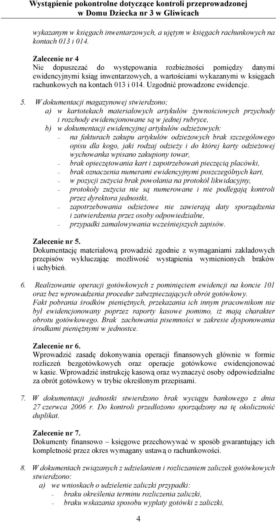 Uzgodnić prowadzone ewidencje. 5.