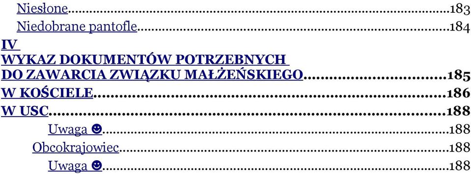 ZAWARCIA ZWIĄZKU MAŁŻEŃSKIEGO...185 W KOŚCIELE.