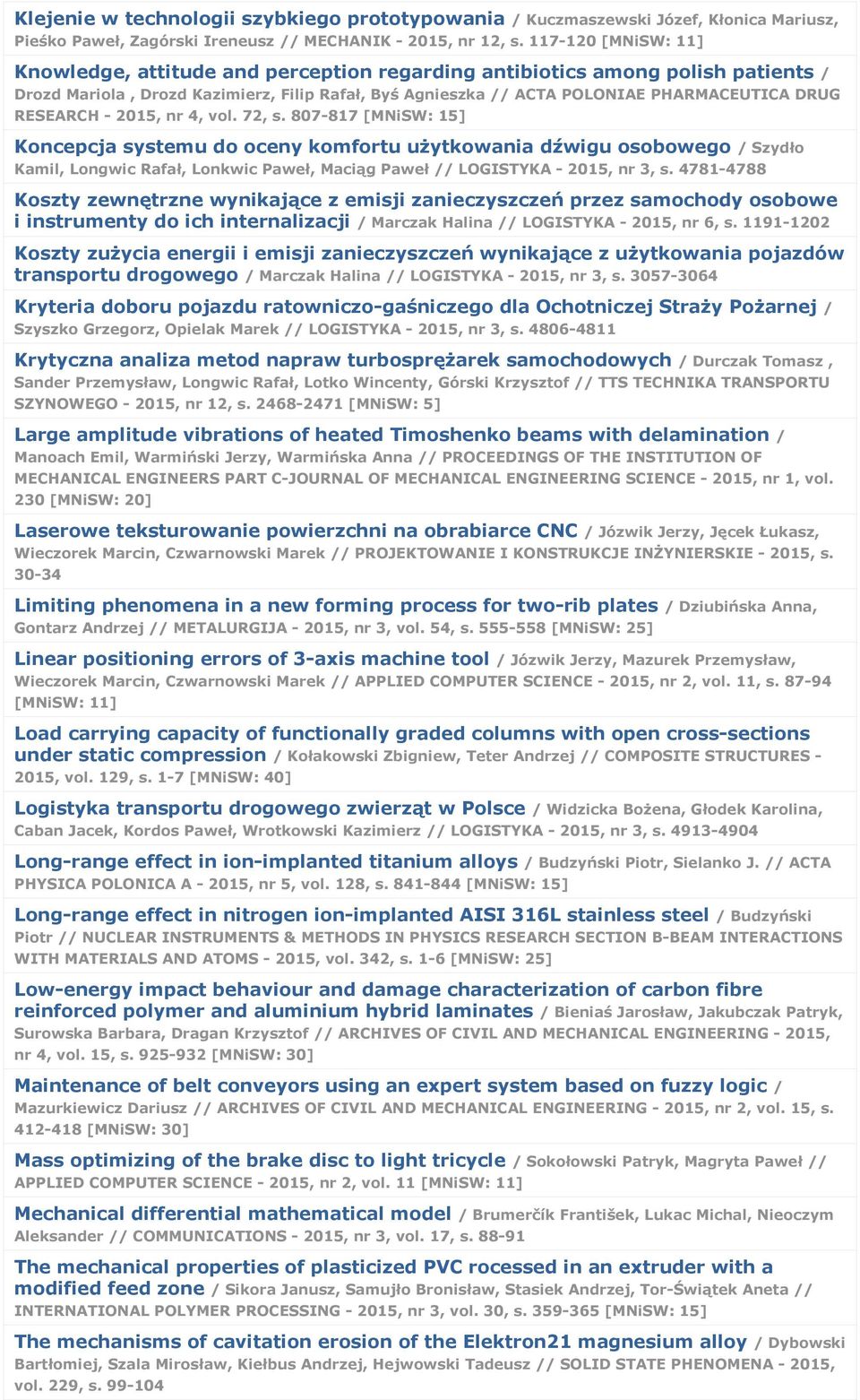 RESEARCH - 2015, nr 4, vol. 72, s.