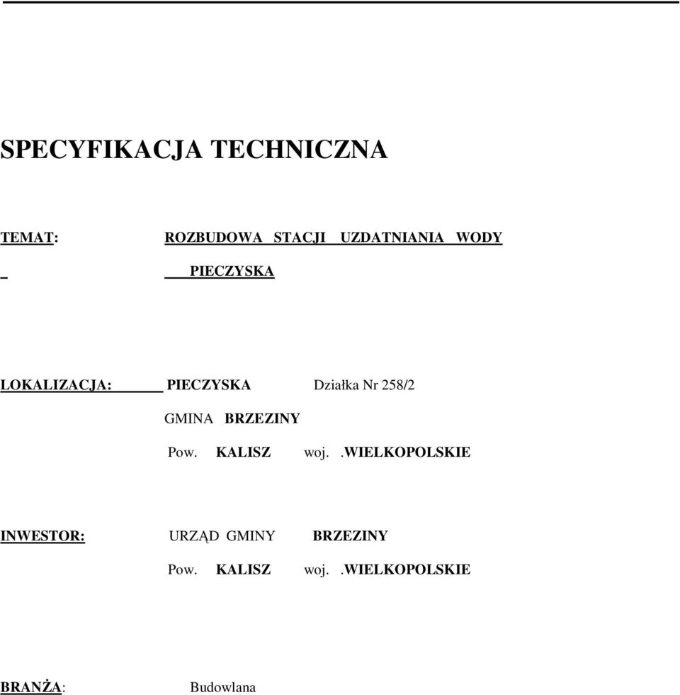 GMINA BRZEZINY Pow. KALISZ woj.