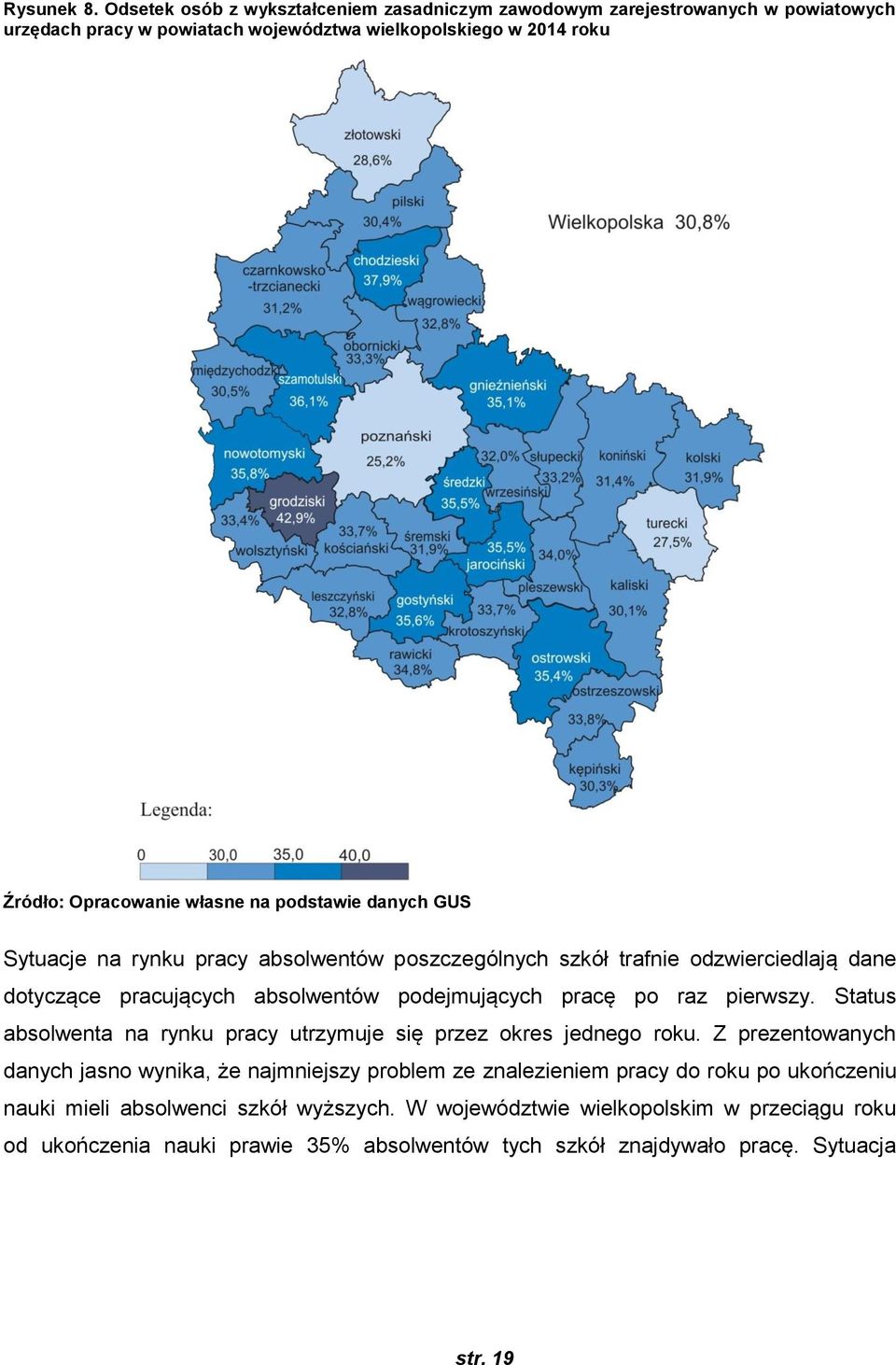 podstawie danych GUS Sytuacje na rynku pracy absolwentów poszczególnych szkół trafnie odzwierciedlają dane dotyczące pracujących absolwentów podejmujących pracę po raz pierwszy.