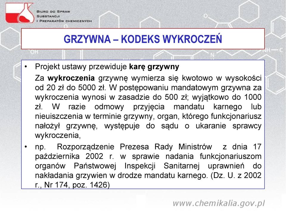 W razie odmowy przyjęcia mandatu karnego lub nieuiszczenia w terminie grzywny, organ, którego funkcjonariusz nałożył grzywnę, występuje do sądu o ukaranie sprawcy