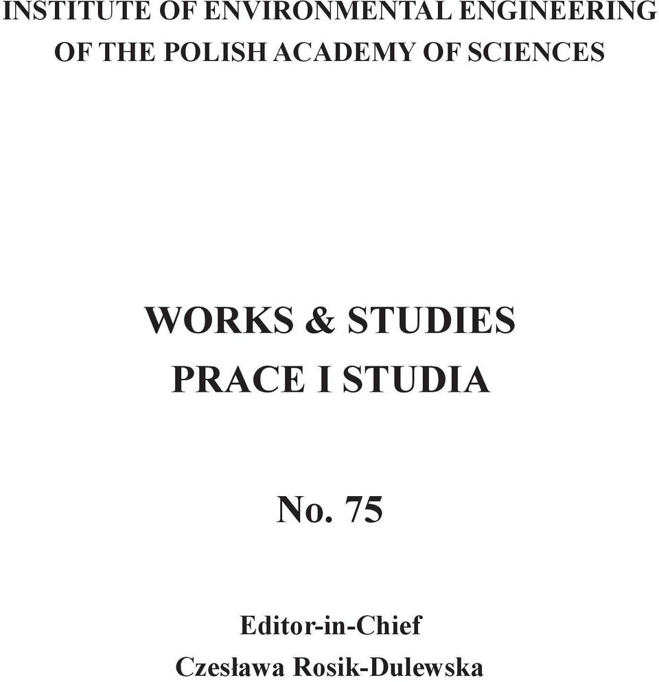 SCIENCES WORKS & STUDIES PRACE I