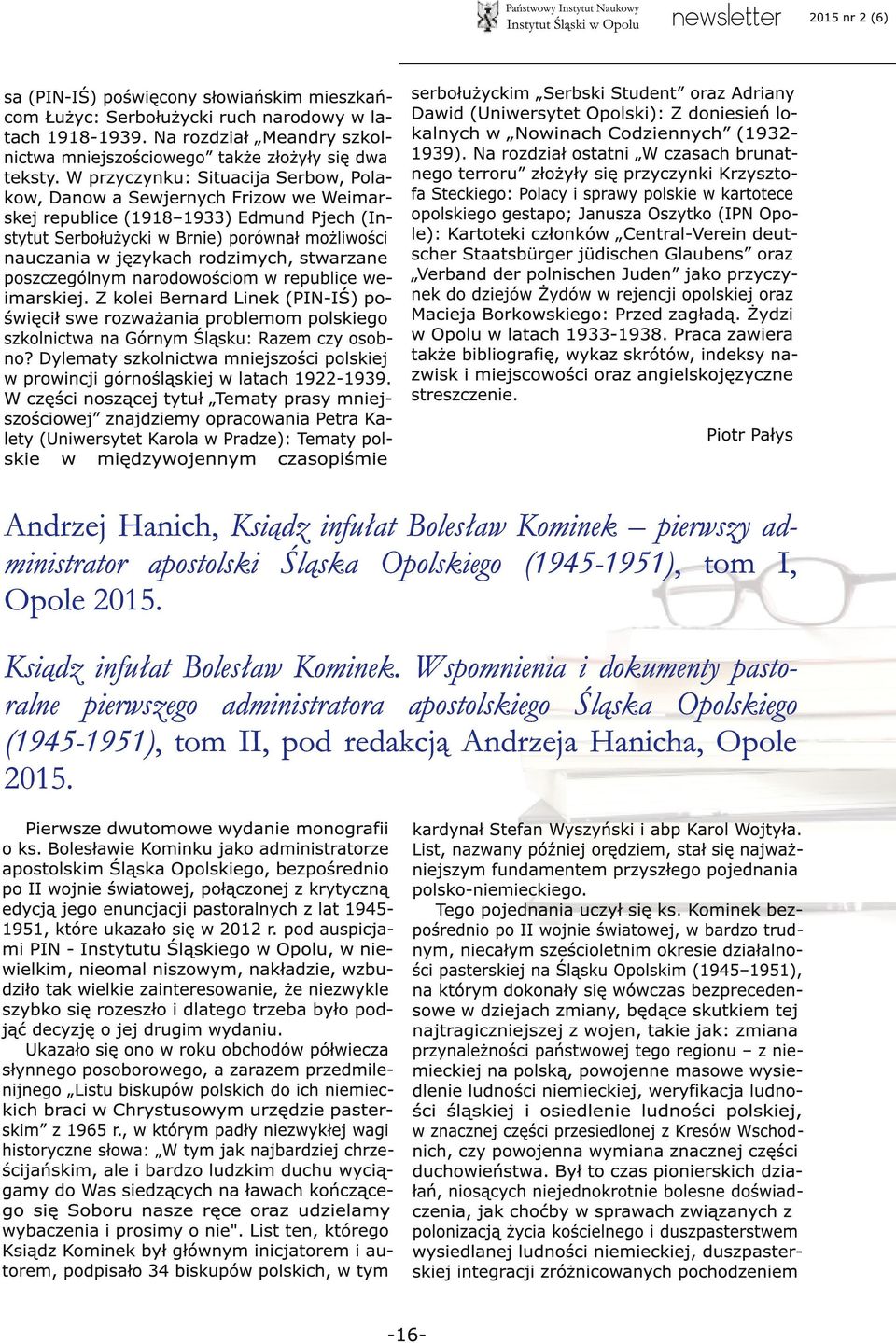 Ksiądz infułat Bolesław Kominek.