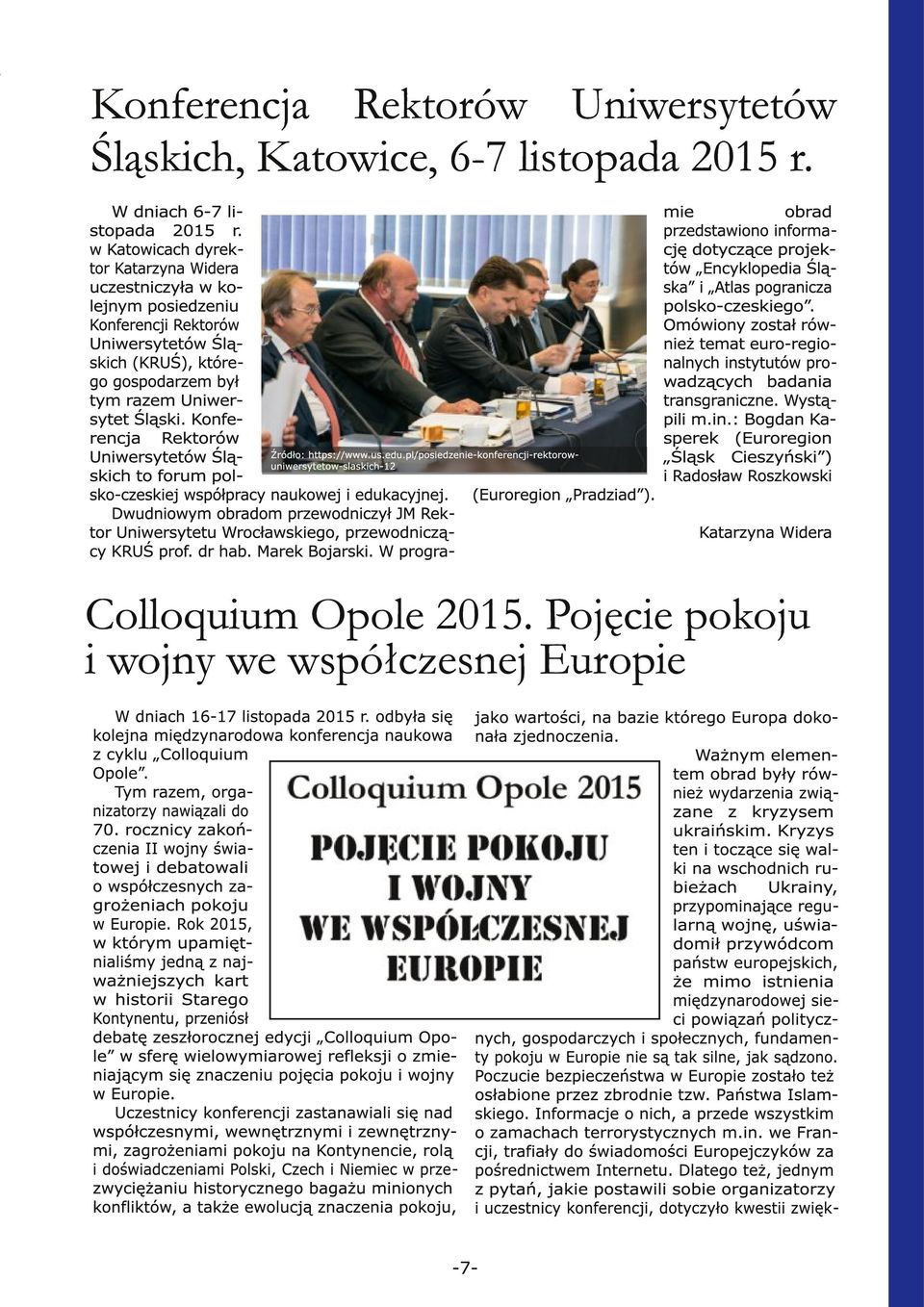 2015 r. Colloquium Opole 2015.