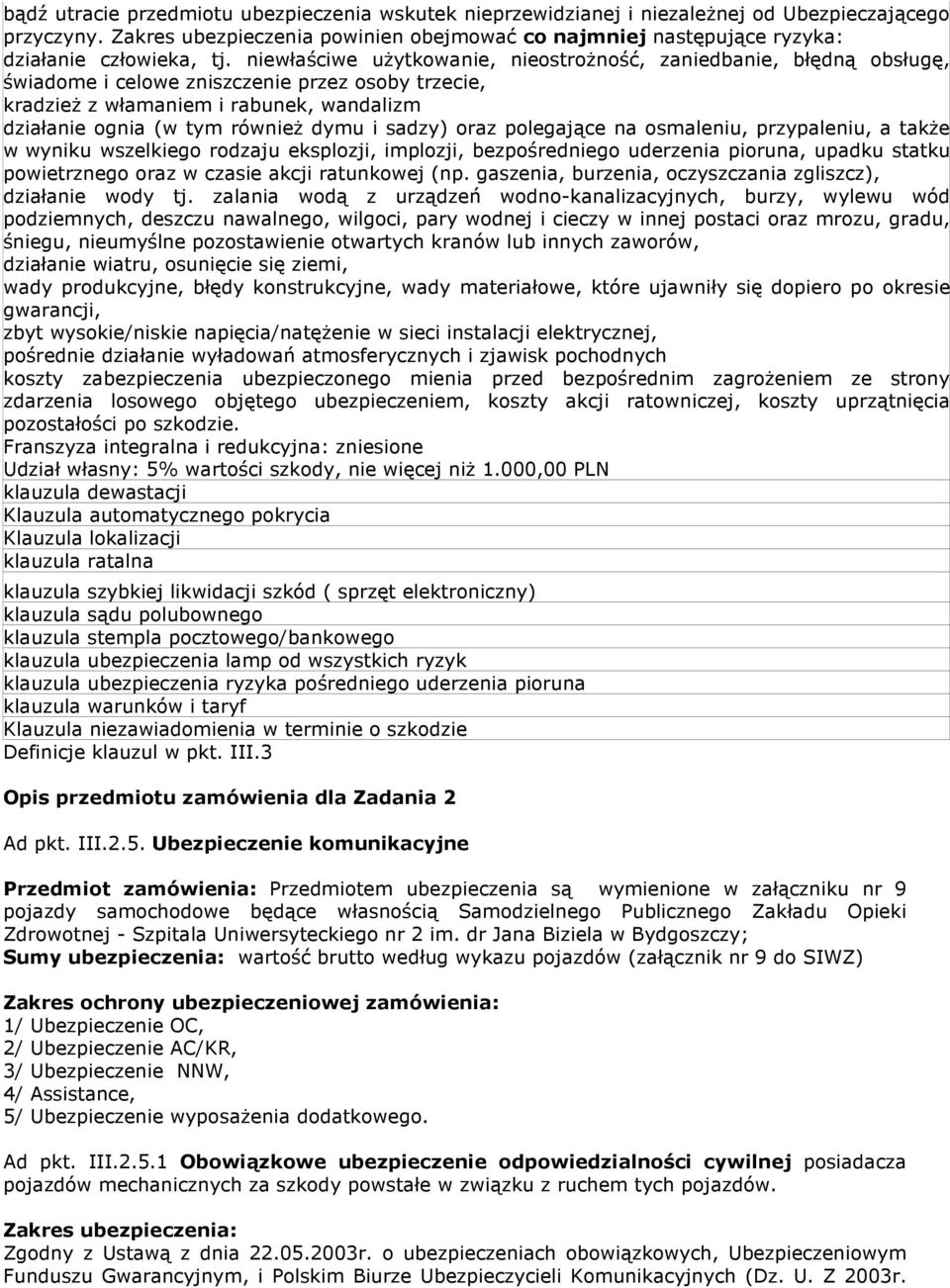 niewłaściwe uŝytkowanie, nieostroŝność, zaniedbanie, błędną obsługę, świadome i celowe zniszczenie przez osoby trzecie, kradzieŝ z włamaniem i rabunek, wandalizm działanie ognia (w tym równieŝ dymu i