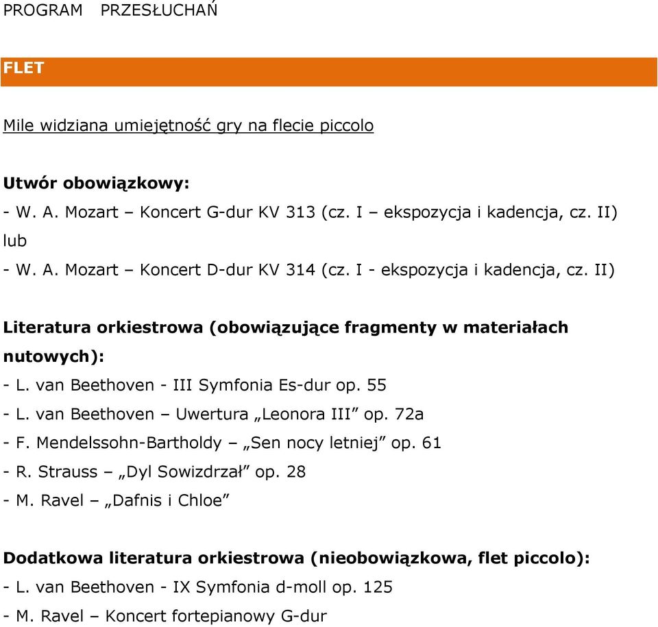 Mendelssohn-Bartholdy Sen nocy letniej op. 61 - R. Strauss Dyl Sowizdrzał op. 28 - M.