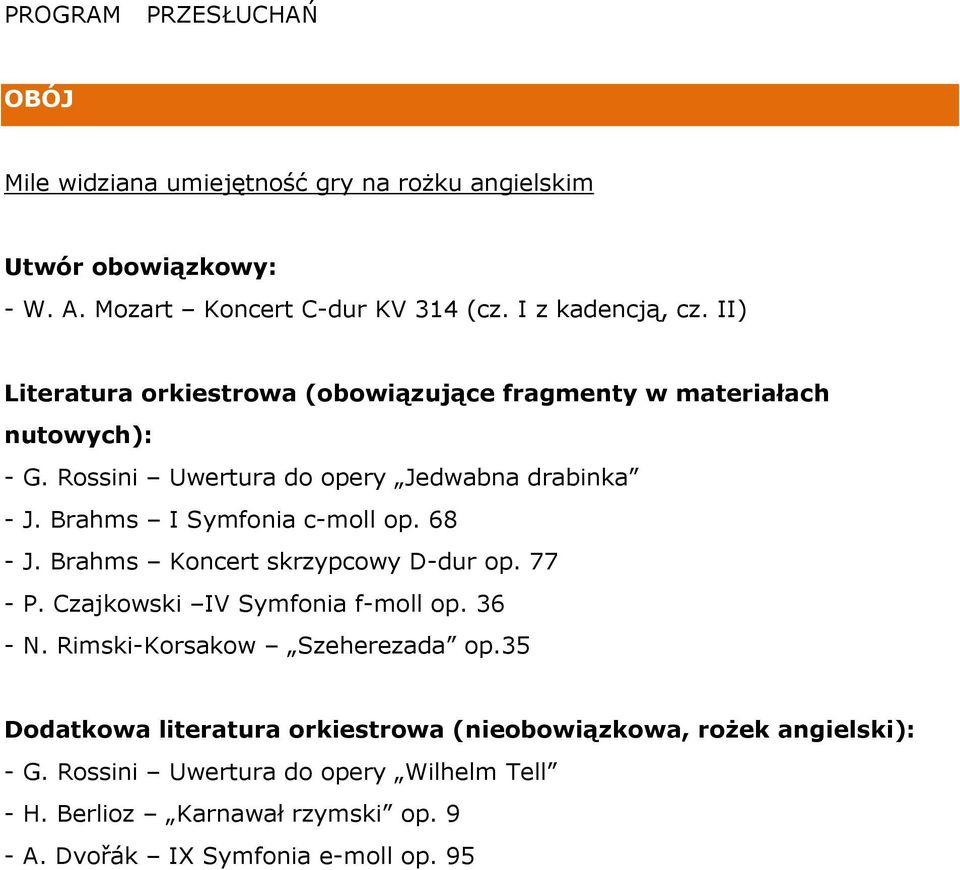 Czajkowski IV Symfonia f-moll op. 36 - N. Rimski-Korsakow Szeherezada op.