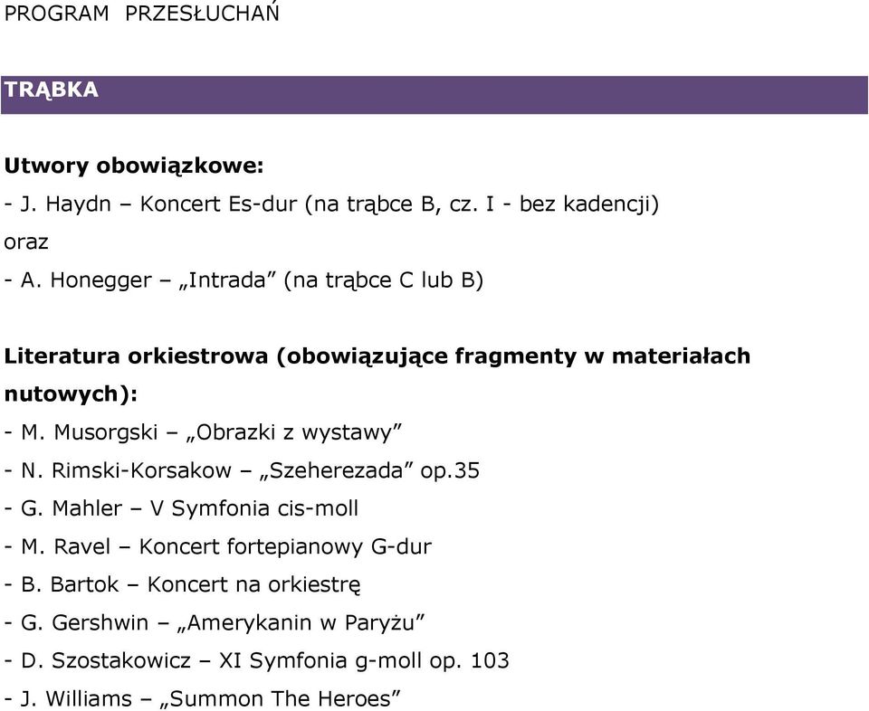 35 - G. Mahler V Symfonia cis-moll - M. Ravel Koncert fortepianowy G-dur - B.