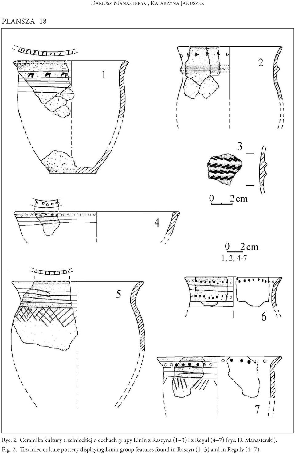 Raszyna (1 3) i z Reguł (4 7) (rys. D. Manasterski). Fig.