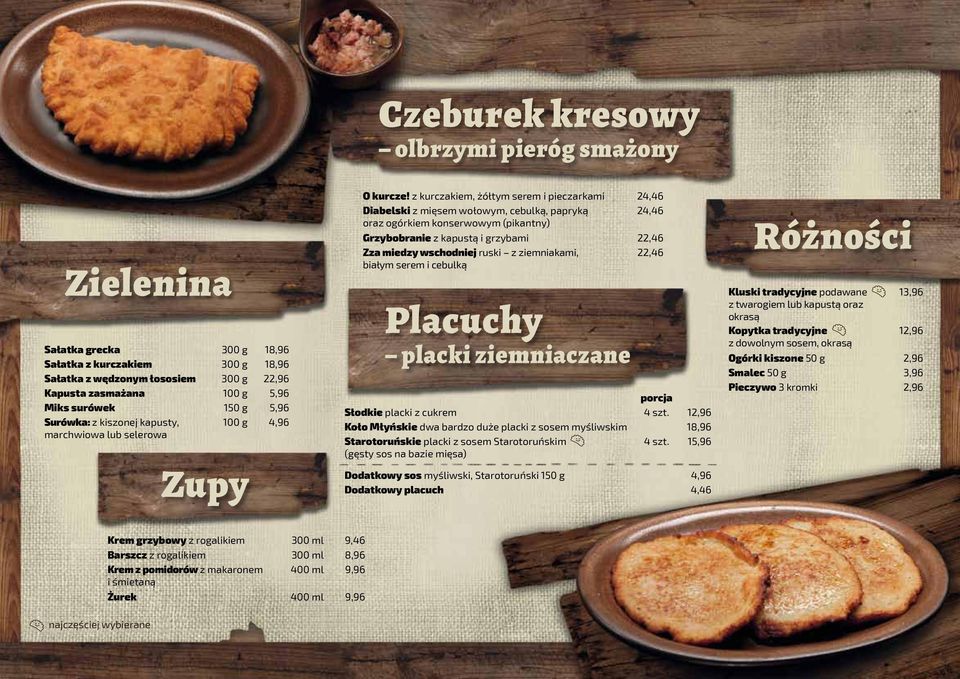 białym serem i cebulką Zielenina Sałatka grecka Sałatka z kurczakiem Sałatka z wędzonym łososiem Kapusta zasmażana Miks surówek Surówka: z kiszonej kapusty, marchwiowa lub selerowa 300 g 300 g 300 g