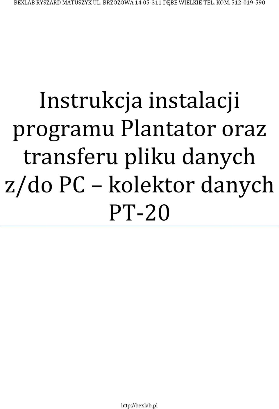512-019-590 Instrukcja instalacji programu